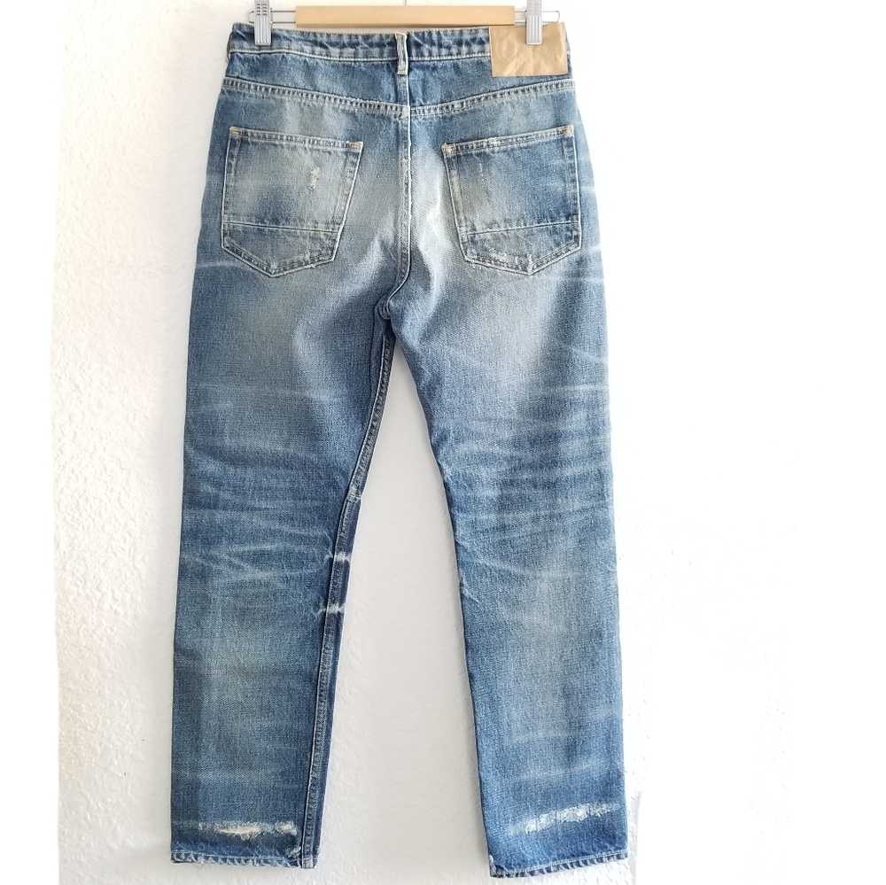 Golden Goose Happy Distressed Tapered Leg High Rise Jeans Size 27 Mid Wa… - Picture 3 of 10